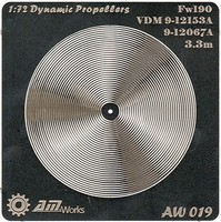 1/72 Fw190 3.3m VDM9-12153A/9-12067A Photo-Etch Propeller (2) (D)