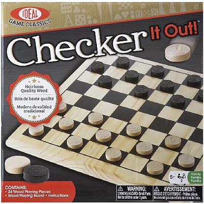 Alex Ideal- Checker It Out Classic Board Game (Wooden)