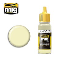 Ammo Cremeweiss RAL 9001 Creme (17ml bottle) Hobby and Plastic Model Acrylic Paint #0017