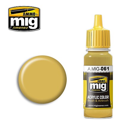 Ammo Warm Sand-Yellow Color (17ml bottle) Hobby and Plastic Model Acrylic Paint #0061