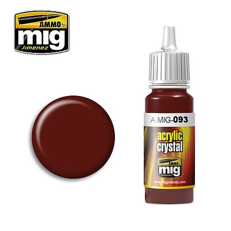 Ammo Red Crystal Glass Color (17ml bottle) Hobby and Plastic Model Acrylic Paint #0093