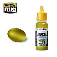 Ammo Gold Metallic color (17ml bottle) Hobby and Plastic Model Acrylic Paint #0198