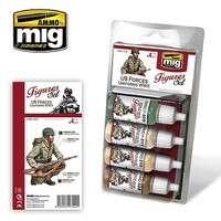 Ammo US Forces WWII Uniforms Figures Paint Set Hobby and Model Paint Set #7022