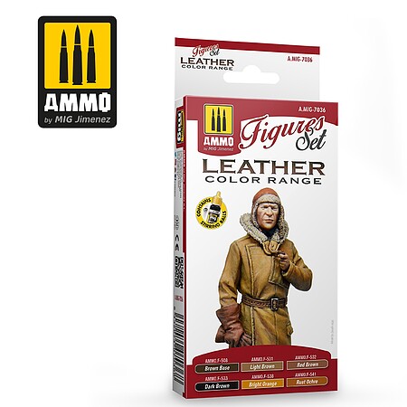 Ammo Leather Figures Paint Set Hobby and Model Paint Set #7036