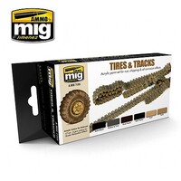 Ammo Tires and Tracks Weathering Paint Set Hobby and Model Paint Set #7105