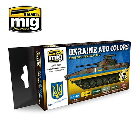 Ammo Ukraine ATO Colors Paint Set Hobby and Model Paint Set #7125