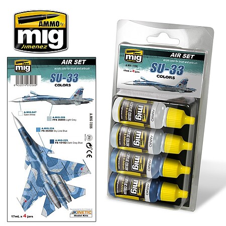 Ammo SU-33 Russian Blue Flanker scheme (four 17ml bottles) Hobby and Plastic Model Paint Set #7208