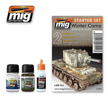 Ammo Winter Camo Color Starter Set (3) Hobby and Plastic Model Paint Set #7411