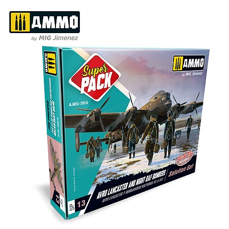 Ammo AVRO Lancaster and Night RAF Bombers Solution Set Hobby and Plastic Model Paint Set #7814