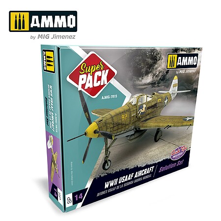 Ammo WWII USAAF Aircraft Super Pack Hobby and Plastic Model Paint Set #7815
