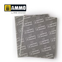 Ammo Sanding Sponge Sheet 180 grit (2) Hobby and Plastic Model Sandpaper #8556