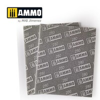Ammo Sanding Sponge Sheet 280 grit (2) Hobby and Plastic Model Sandpaper #8558