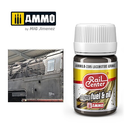 Ammo Rail Center Locomotive Grime (35ml bottle) Hobby and Plastic Model Enamel Paint #r2205