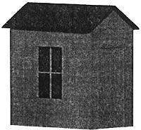 AM Equipment Shed - 1 x 1 x 2 2.5 x 2.5 x 5cm O Scale Model Railroad Building #902