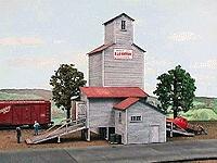 American-Models Farmers Grain & Stock Company HO Scale Model Railroad Building #115