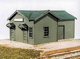 American-Models Illinois Central Type B Depot Kit HO Scale Model Railroad Building #124 American-Models Illinois Central Type B Depot Kit HO Scale Model Railroad Building #124