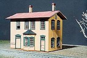 Santa Fe #1 Standard 2-Story Depot Kit HO Scale Model Railroad Building #125