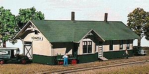 American-Models Union Pacific Standard 24 x 64 Depot HO Scale Model Railroad Building #127
