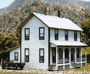 American-Models 2-Story Farm House Kit HO Scale Model Railroad Building #140