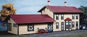 American-Models Santa Fe Style Two-Story Depot Kit HO Scale Model Railroad Building #142 American-Models Santa Fe Style Two-Story Depot Kit HO Scale Model Railroad Building #142