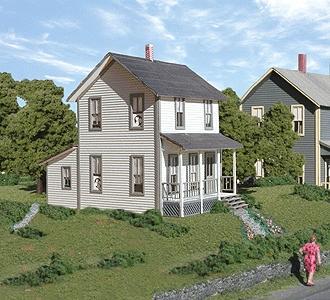 American-Models Drinkwater Place (Frame House) Kit HO Scale Model Railroad Building #184