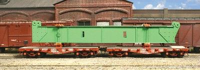 American-Models Structural Flat Car w/Blocking Kit HO Scale Model Train Freight Car Load #206