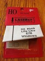 American-Models E7B Window Set HO Scale Model Train Part #249 American-Models E7B Window Set HO Scale Model Train Part #249