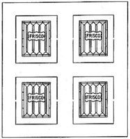 American-Models Etched Lavatory Windows for a Coach Car SL SF HO Scale Model Train Passenger Car Part #360 American-Models Etched Lavatory Windows for a Coach Car SL SF HO Scale Model Train Passenger Car Part #360