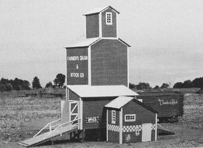 American-Models Farmers Grain & Stock Company Laser-Cut Wood Kit O Scale Model Railraod Building #472