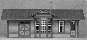 American-Models Santa Fe No. 1 Standard Single Story Depot Kit O Scale Model Railroad Building #474 American-Models Santa Fe No. 1 Standard Single Story Depot Kit O Scale Model Railroad Building #474
