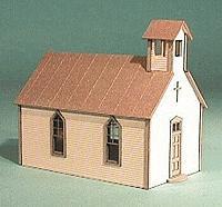American-Models Crossroads Church Kit O Scale Model Railroad Building #491