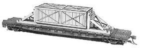 American-Models Wood Crate w/Blocking for a Flatcar N Scale Model Train Freight Car Load #525