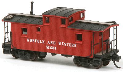 American-Models Norfolk & Western CF Class Wood Cupola Caboose Kit N Scale Model Train Freight Car #552