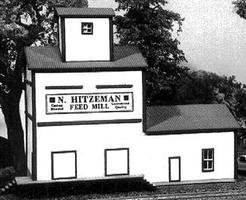 American-Models Hitzeman Feed Mill Kit 4-1/4 x 2-1/2 x 3-3/4'' N Scale Model Railroad Building #611