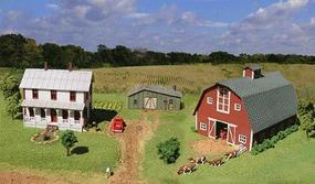 American-Models Midwest Farm Combo Kit N Scale Model Railroad Building #614