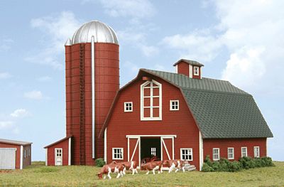 American Models Country Barn W Silo Kit N Scale Model Railroad