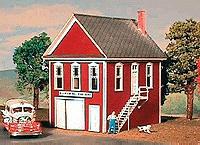 American-Models Hillview Volunteer Fire Co. Kit N Scale Model Railroad Building #647