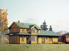 American-Models SP Type 22 Two-Story Combination Depot Kit N Scale Model Railroad Building #676 American-Models SP Type 22 Two-Story Combination Depot Kit N Scale Model Railroad Building #676