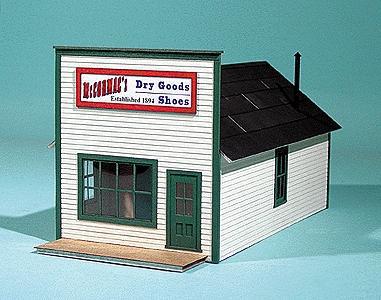 American-Models McCormacs Dry Goods (False Front Building Kit) N Scale Model Railroad Building #693
