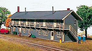 American-Models Railroad Rooming House Kit HO Scale Model Railroad Building #713