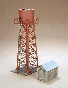 American-Models Wood Water Supply Tank w/Pump House Kit HO Scale Model Railroad Building #720