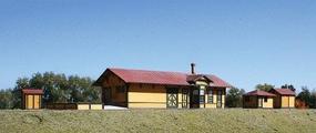 American-Models Santa Fe Branchline Station Combo (Kit) pkg(4) HO Scale Model Railroad Building #806 American-Models Santa Fe Branchline Station Combo (Kit) pkg(4) HO Scale Model Railroad Building #806