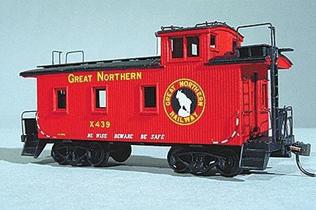 American-Models Great Northern-Style 25 Caboose Kit HO Scale Model Train Freight Car #861