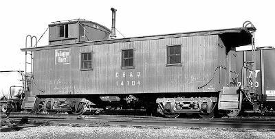 American-Models 28 3-Window Waycar Kit Chicago, Burlington & Quincy HO Scale Model Train Freight Car #866