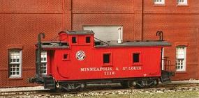 American-Models Wood Caboose Kit Minneapolis & St Louis #1100 Series HO Scale Model Train Freight Car #882