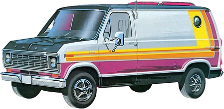 AMT 77 Ford Cruising Van 2T Plastic Model Car Kit 1/25 Scale #1108