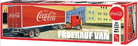 AMT Fruehauf Beaded Van Semi Trailer Coca-C Plastic Model Vehicle Kit 1/25 Scale #1109-06