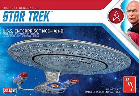 AMT Star Trek USS Enteprise D Science Fiction Plastic Model Kit 1/2500 Scale #1126