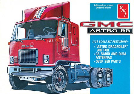 AMT GNC Astro 95 Semi Tractor Plastic Model Car Kit 1/25 Scale #1140