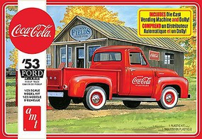 AMT 1953 Ford Pickup, Coca Cola 2T Plastic Model Truck Kit 1/25 Scale #1144m
